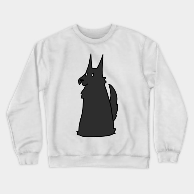 Black German Shepherd Crewneck Sweatshirt by saradaboru